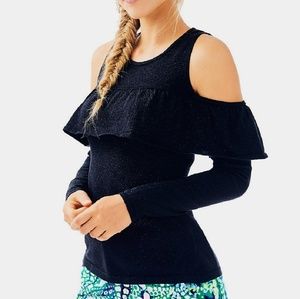 Lilly Pulitzer Black Cold Shoulder Sweater